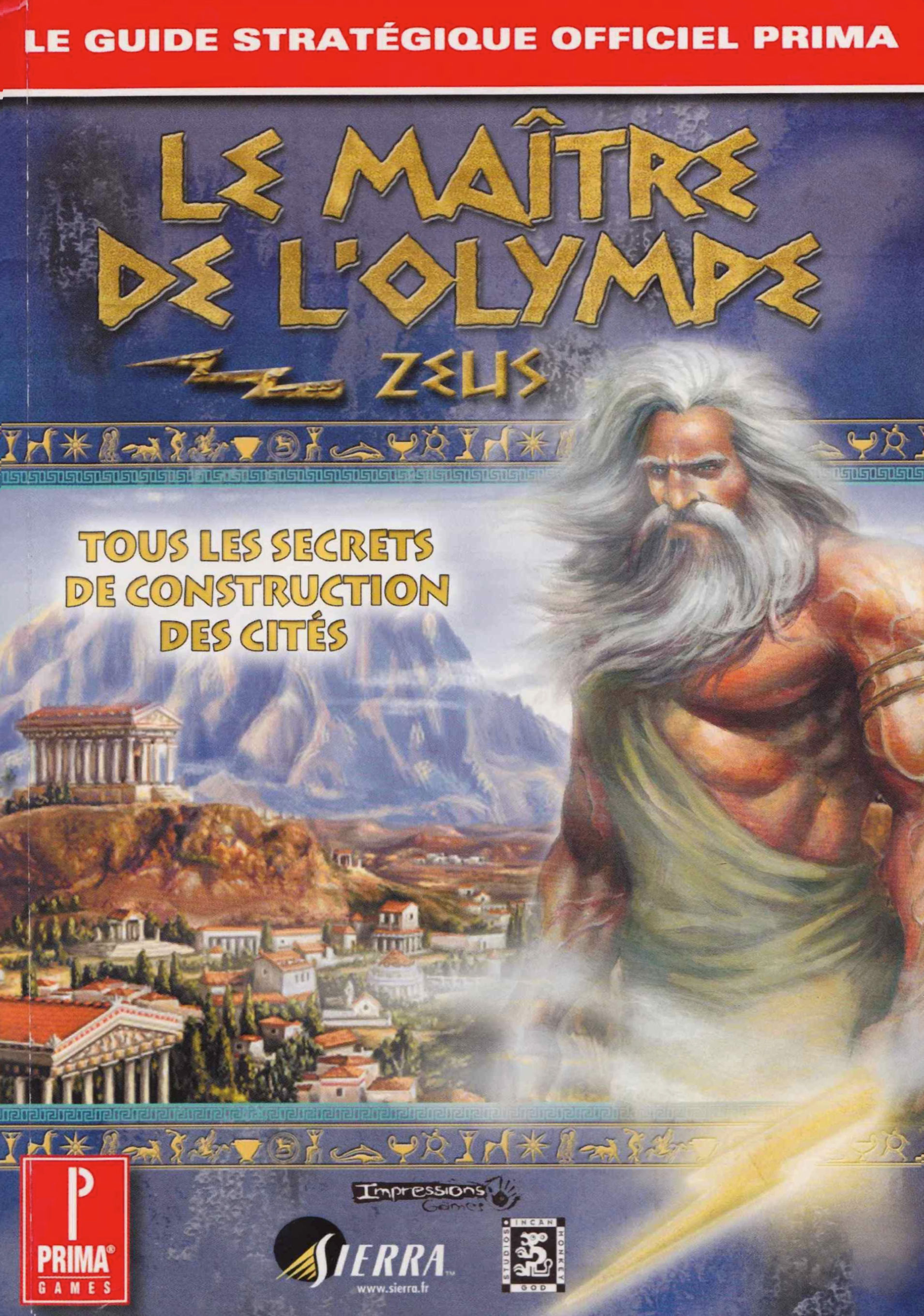 Le Ma tre De L Olympe Zeus Le Guide Strat gique Officiel Prima 