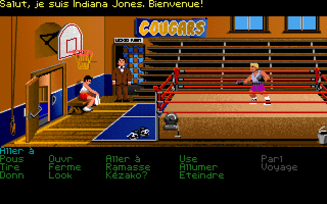 Début du jeu et verbes d'action